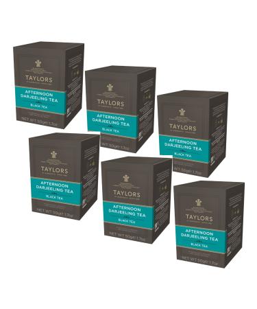 TAYLORS Taylors | Afternoon Black Tea Darjeeling Afternoon | Delicate and Refreshing Black Tea - 6 x 20 Individually Wrapped Tea Filters (300 Gr)