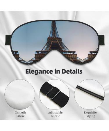 Paris Eiffel Tower Print Double Sided Eye Mask Soft and Light Blocking for Improving Sleep Quality - Buy Online on GoSupps.com