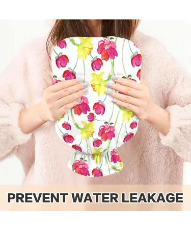 Buy Naanle Hot Water Bottle - Yellow & Red Flowers | 2L Heat Bottle for Pain Relief Warmer & Cold Therapy - Buy Online on GoSupps.com