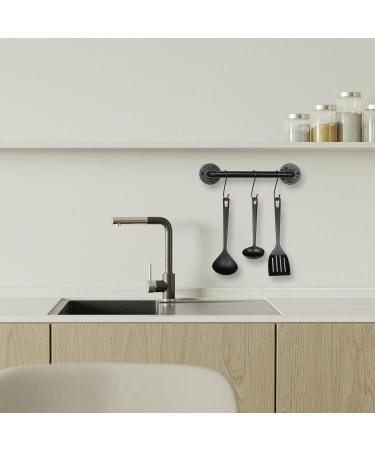 Industrial Pipe Towel Bar Rustic Iron Decor Bathroom Hardware Towel Bar Accessory Heavy Duty Wall Mounted Bath Towel Rack Holder Black (18 Inch) (Black 12 Inch) - Buy Online on GoSupps.com