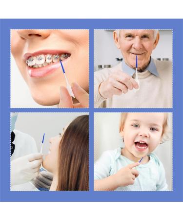 200 Interdental Brushes & Silicone Toothpicks | Dental Cleaning Tools for Teeth | Blue Interdental Brush Set - Buy Online on GoSupps.com