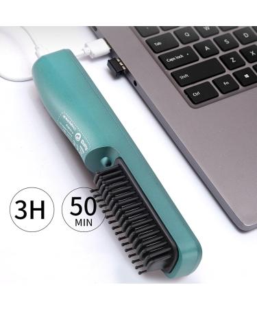 Negative Ions Hair Straightener Brush - Fast Heating Portable & Rechargeable for Home & Travel - Buy Online on GoSupps.com
