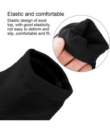 Comfortable Heel Protection Socks for Plantar Fasciitis & Heel Spurs | Soft Gel Compression Socks for Men & Women - Black - Buy Online on GoSupps.com