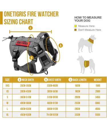 OneTigris Tactical Dog Vest | MOLLE Service Dog Harness | 1000D Nylon | Large | Grey - Ideal for Training & Outdoor Adventures - Buy Online on GoSupps.com