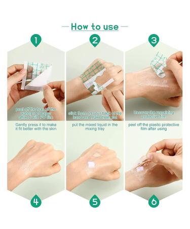 Garosa 100pcs Transparent Waterproof Makeup Hand Palette Stickers - Single Use Self-Adhesive for Home & Salon Use | Perfect for Professionals & Beginners - Buy Online on GoSupps.com
