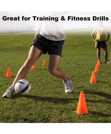 DUNCHATY 40 PCS 7 Inch Plastic Soccer Cones for Agility Training - 4 Colors 40Pack Sports Cones - Buy Online on GoSupps.com