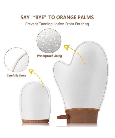 CeleCily 4-in-1 Self Tanning Mitt Applicator Set - Includes Self Tanner Glove, Mini Mitt, Back Applicator, and Exfoliate Glove - Buy Online on GoSupps.com