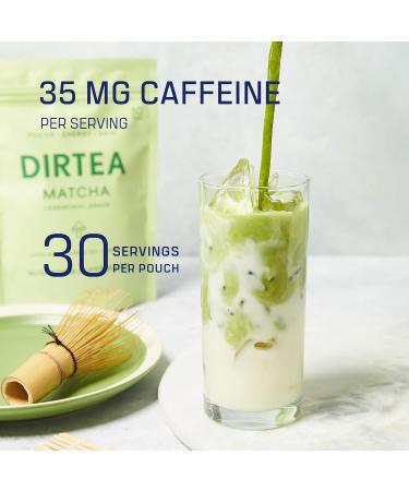 DIRTEA Mushroom Matcha Blend | Organic & Ceremonial Grade | Vegan & Non GMO | with Lion's Mane Reishi & Tremella | for Skin Focus and Long-Lasting Energy | Pouch 180g - 30 Day Serving - Buy Online on GoSupps.com