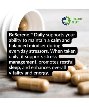 Healthy Gut BeSerene Daily | Cortisol & Stress Support | Supports Your Sleep and Adrenals | 30 Servings - Buy Online on GoSupps.com
