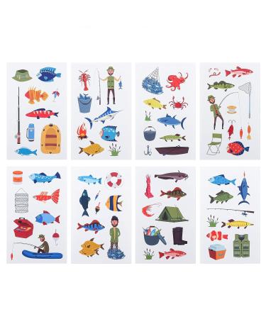 Gone Fishing Temporary Tattoos - 24 Sheets | Birthday Decorations & Party Favors - Buy Online on GoSupps.com