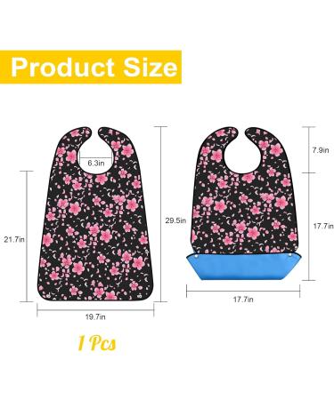 Morcheiong Washable & Reusable Adult Bibs for Men & Women - Perfect for Seniors with Optional Container - Black - Buy Online on GoSupps.com