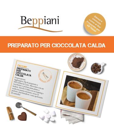 Beppiani 1 kg of hot chocolate prepared for hot chocolate corresponds to 40 cans of hot chocolate bags dense and creamy like bar intense aroma natural ingredients and glutenfree - Buy Online on GoSupps.com