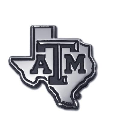 Elektroplate Texas A&M (TX Shape Debossed) Premium Athletics Car Truck Auto Emblem
