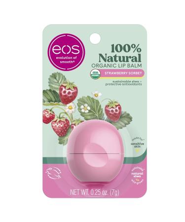eos 100% Natural & Organic Lip Balm Sticks- Sweet Mint & 100% Natural & Organic Lip Balm- Strawberry Sorbet All-Day Moisture Dermatologist Recommended for Sensitive Skin Lip Care Products 0.25 oz - Buy Online on GoSupps.com