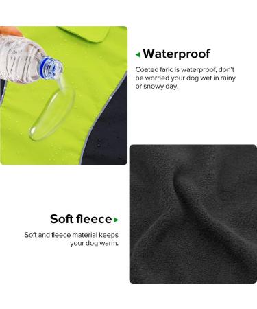 VIZPET Waterproof Reflective Dog Raincoat | Lightweight High Visibility Jacket for Small, Medium, Large Dogs - Green-L - Buy Online on GoSupps.com