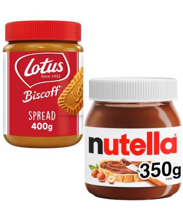Chocolate Spread Bundle Containing Nutella Chocolate Spread 350g & Lotus Biscoff Smooth 400g (2 Pack) - Buy Online on GoSupps.com