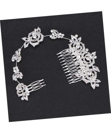 FRCOLOR Bridal Wedding Hair Comb Comb Floral rhinestone pin bride Rhinestone Headband Hair Comb - Buy Online on GoSupps.com