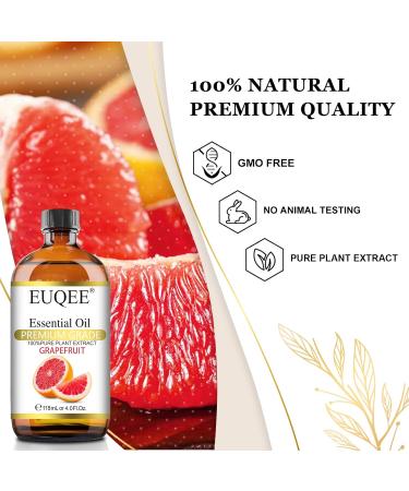 Grapefruit Essential Oil 118mL Pure Grapefruit Oil Large Capacity Essential Oil with Glass Dropper for Diffuser Aromatheraphy DIY Soap (4fl.oz) Classic-15 - Buy Online on GoSupps.com
