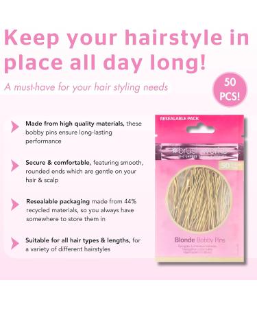 Brushworks Blonde Bobby Pins - 50 Pieces - Buy Online on GoSupps.com
