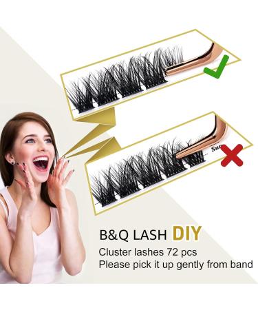 D-MIX B23 Cluster Lashes 72 Clusters - Natural DIY Soft Fluffy Eyelash Extensions | D Curl Individual Lash Clusters for Professional Results - Buy Online on GoSupps.com