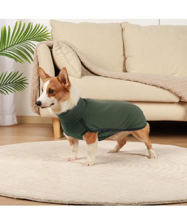 Shop Hjyokuso Dog Sweater - Warm & Lightweight Fleece Coat for Small to Large Dogs - Perfect Winter Outdoor Jacket in Green - Buy Online on GoSupps.com
