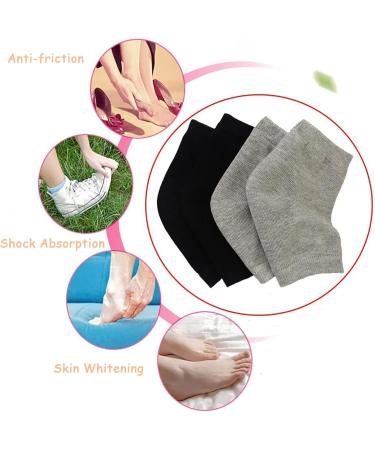4 Pairs Silicone Gel Heel Socks for Cracked Skin | Moisturizing & Repairing Heel Protection Socks in 4 Colors - Buy Online on GoSupps.com