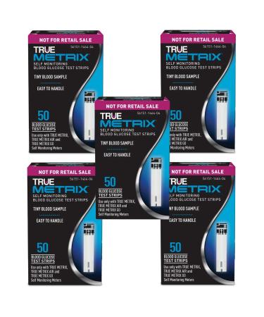 5 x 50ct TRUE METRIX NFRS Test Strips (250 Test Strips)