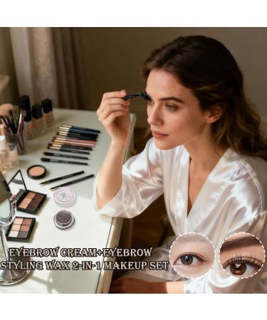 Brow Gel Pomade Long Lasting Eyebrow Cream Smudge Proof Brow Pomade for Home Sports Rain Daily Commuting Party Dating Travel dark brown - Buy Online on GoSupps.com