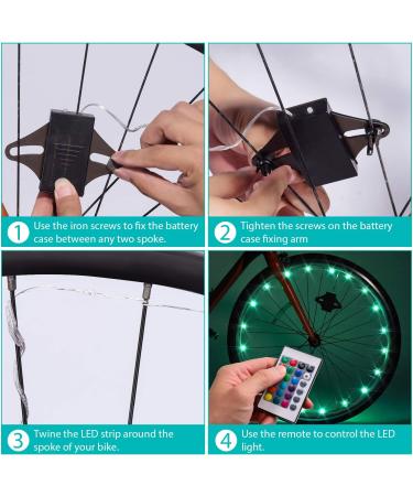 Waybelive 2 Pack LED Bike Wheel Light - Remote Control Tire LED Light | 16 Color Change | Waterproof & Super Bright | Ideal for Night Riding | Great Gift for Kids (2 Tires) - Buy Online on GoSupps.com