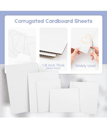 Golden State Art 8x10 Corrugated Cardboard Sheets 10-Pack for DIY Crafts & Packing - White/Kraft Brown - Buy Online on GoSupps.com