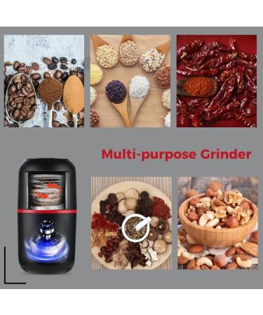Electric Pill Crusher Grinder - 150W Stainless Steel Blades | Multifunctional Home Use | Black - Buy Online on GoSupps.com