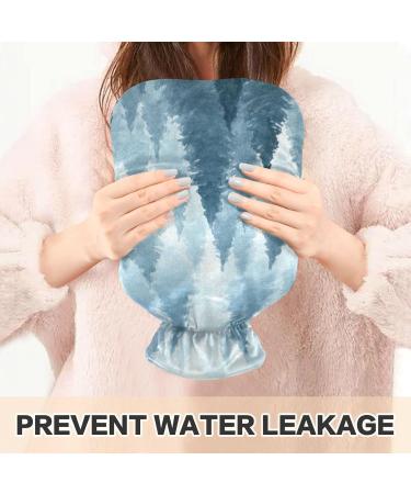 NAANLE Hot Water Bottle with Cover - Watercolor Forest Design | 1L Heat & Cold Therapy for Back Pain Relief Hand & Feet Warmer - Buy Online on GoSupps.com