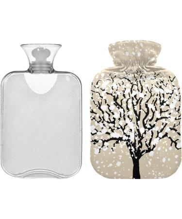 Naanle 2L Hot Water Bottle with Christmas Snow Tree Cover - Pain Relief & Warmth for Back Hands & Feet - Ideal for Hot & Cold Therapy - Buy Online on GoSupps.com