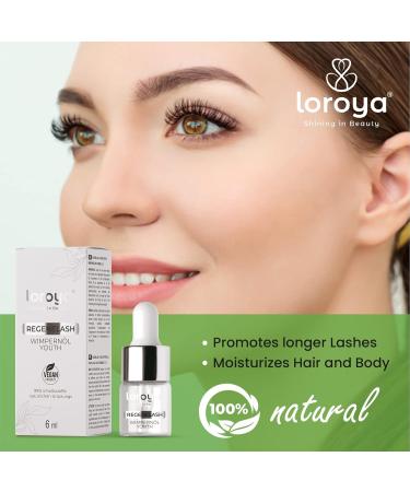 loroya - The original eyelash oil 6 ml - natural oil with vitamin A E F - more length and density - accelerates growth - strong eyelashes with shine - Buy Online on GoSupps.com