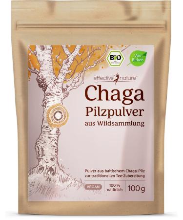 Chaga Mushroom Powder Organic - 100g - From wild collection - For organic Chaga tea and other applications - From Estonia - Buy Online on GoSupps.com