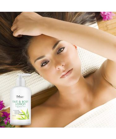 Deluvia Moisturizing Body & Face Lotion - 8oz Organic Aloe Vera Shea Butter Jojoba Oil Vitamin E & B5 - Daily Hydration for All Skin Types - Buy Online on GoSupps.com