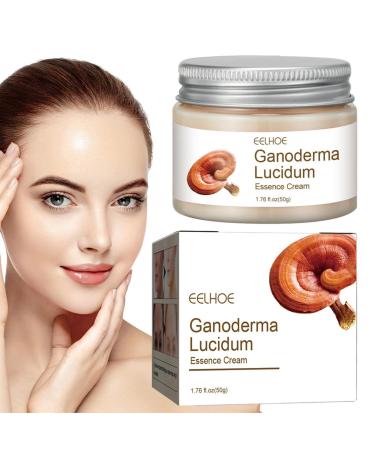 LINGJIONG Ganoderma Lucidum Face Cream with Natural Herbal Extracts Moisturizing Brightening Cream for Facial Skin Anti-Wrinkle Cream 50g