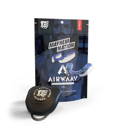AIRWAAV HIIT Performance Mouthpiece - Mayhem Edition (2-Pack) - for Improved Endurance Strength and Recovery Time Made in The USA