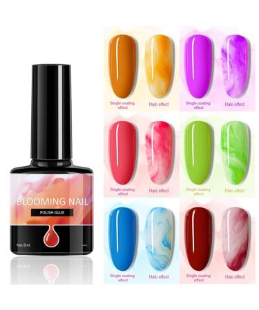 Nail Bloom Gel Spot Gel Nail Art Liquid with Watercolor Bloom Effect Clear and Light Formula 7.3ml for Wedding Travel Party Home  - Buy Online on GoSupps.com