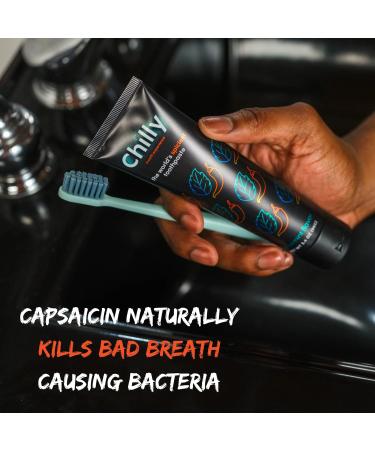 Chilly Spicy Whitening Toothpaste with Natural Spearmint & Ghost Pepper Flakes - SLS Free (Pack of 2) - Buy Online on GoSupps.com