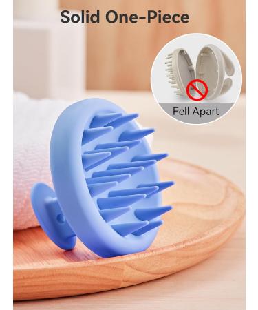 Heeta Scalp Massage Brush Silicone Hair Brush for Soft Bristle Massage | Shampoo Brush for Wet & Dry Hair - Blue - Buy Online on GoSupps.com