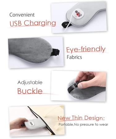 Best Heated Eye Mask - Cordless Warm Compress for Dry Eyes Eye Massager with 3 Heat Settings & Auto-Off Timer - Perfect Relaxation Gift for Men & Women (Grey - Buy Online on GoSupps.com