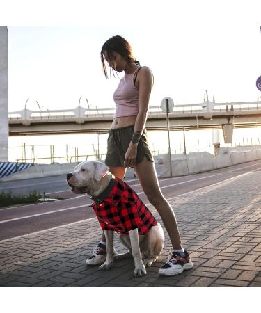 Red Buffalo Plaid Dog Shirt | Soft Casual Outfit for Small Dogs | Halloween Christmas Costumes - Buy Online on GoSupps.com