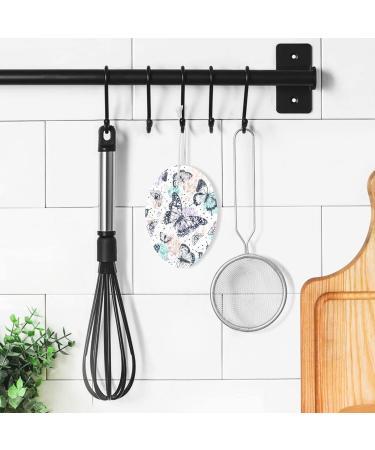 3-Pack Cleaning Kitchen Sponges Oval Watercolor Butterfly Kitchen Cellulose Dishwashing Wood Pulp Cotton - Buy Online on GoSupps.com