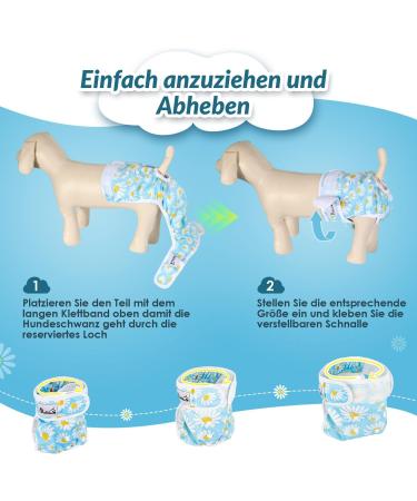Slowton XS Dog Diapers for Bitches | Washable Incontinence & Heat Solutions | 3 Pack - Buy Online on GoSupps.com