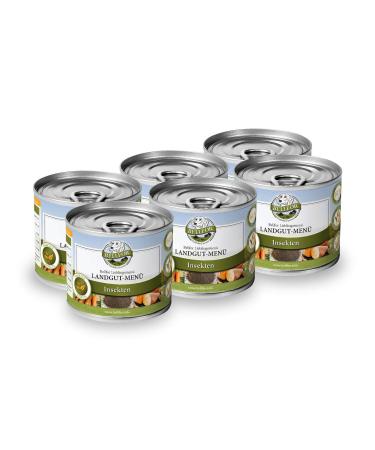 Bellfor Landgut-Menü Hypoallergenic Wet Food with Insects Grain-Free for Dogs 6 x 200 g, ideal for Dogs with kidney problems
