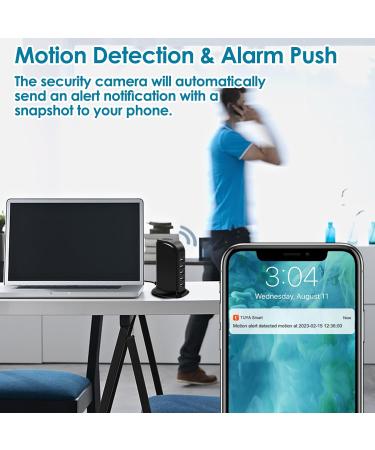 VANCHEER Hidden Camera Detector 1080P HD Indoor WiFi Security Camera Wireless Nanny Cams Video Recorder with Motion Detection Remote View for Home Office Surveillance NO Audio - Buy Online on GoSupps.com