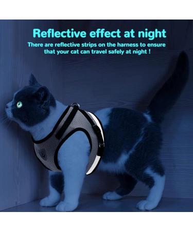 Aedcbaide Cat Harness and Leash Set | Adjustable Escape Proof Puppy & Kitten Harness with 16.4 Ft Retractable Traction Rope | Night Reflector | Ideal for Small Dogs - Buy Online on GoSupps.com