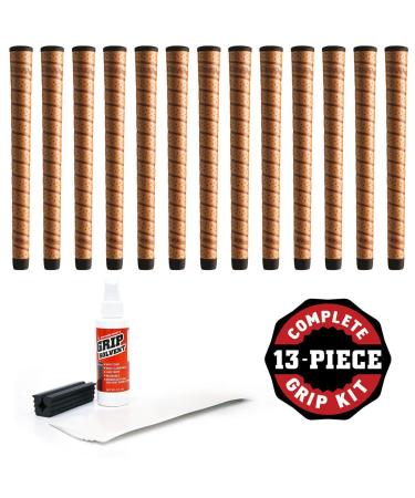Winn Dritac Wrap Midsize +1/16" Copper Golf Grip Kit with Tape Solvent Vise Clamp (13 Piece)