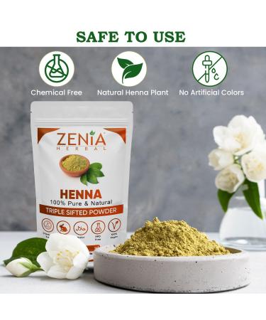 Zenia 100% Pure Natural Henna Powder | 908g | Chemical-Free Orange-Red Hair Color | Triple Sifted from Rajasthan | International Shipping Available - Buy Online on GoSupps.com